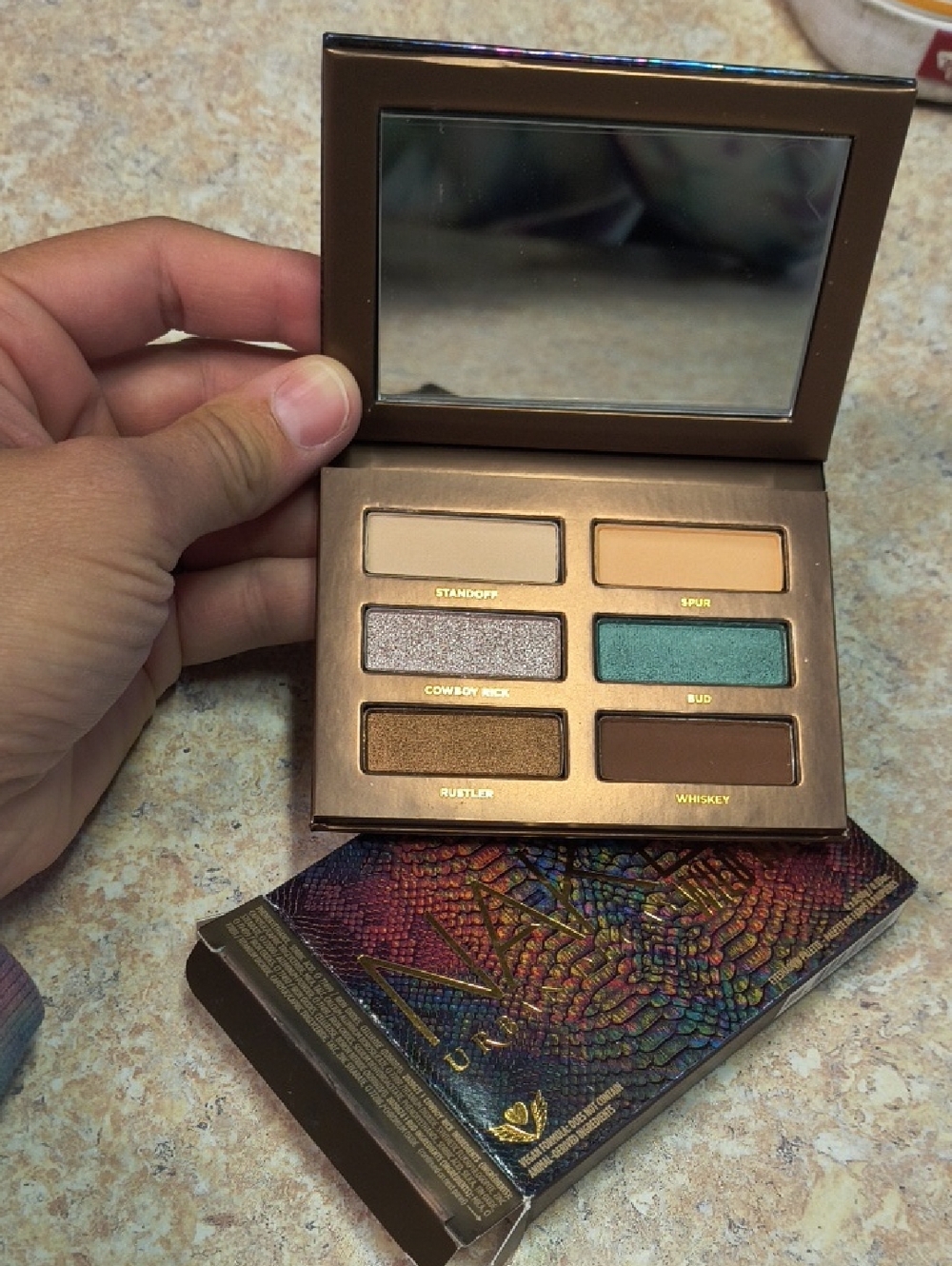 Urban Decay 6-Color Eyeshadow Palette — Cream, Gold, Teal & Brown Shades NIB